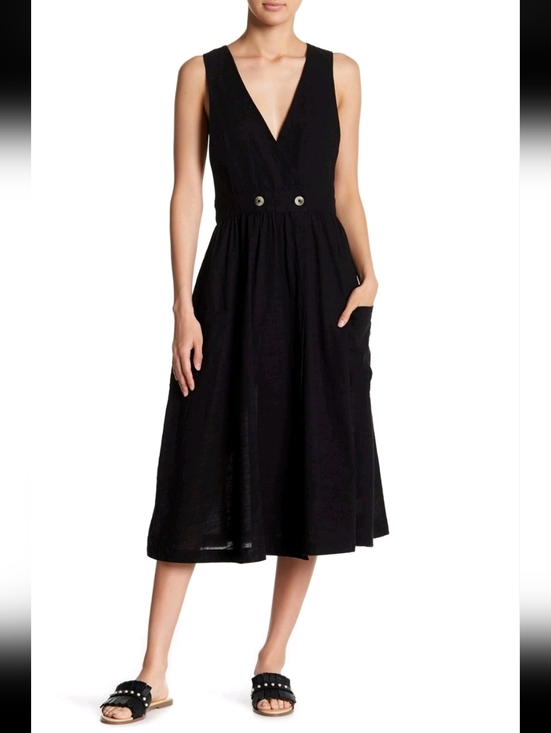 Free People Dresses & Skirts - Free People Black Wrap Dress. Size XS.